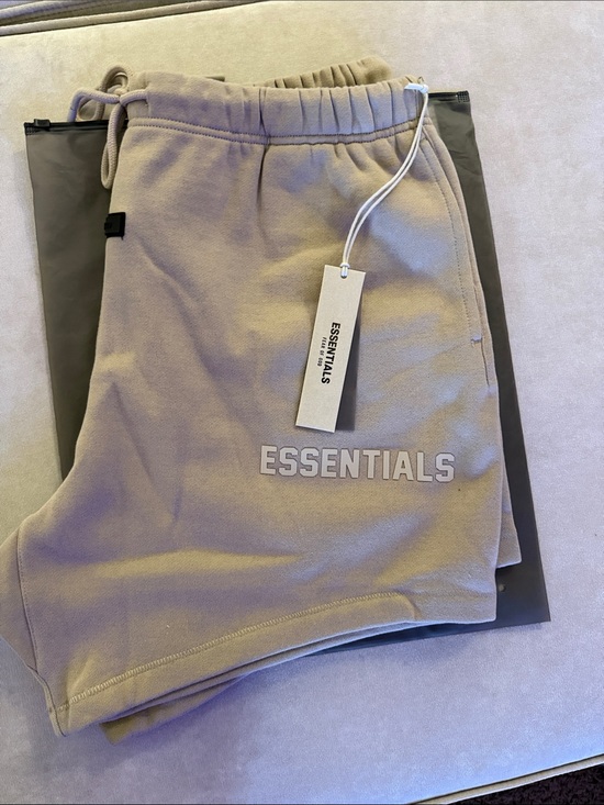 Essentials Other - ESSENTIALS Men’s Desert Tan Logo Sweat Shorts with Drawstring